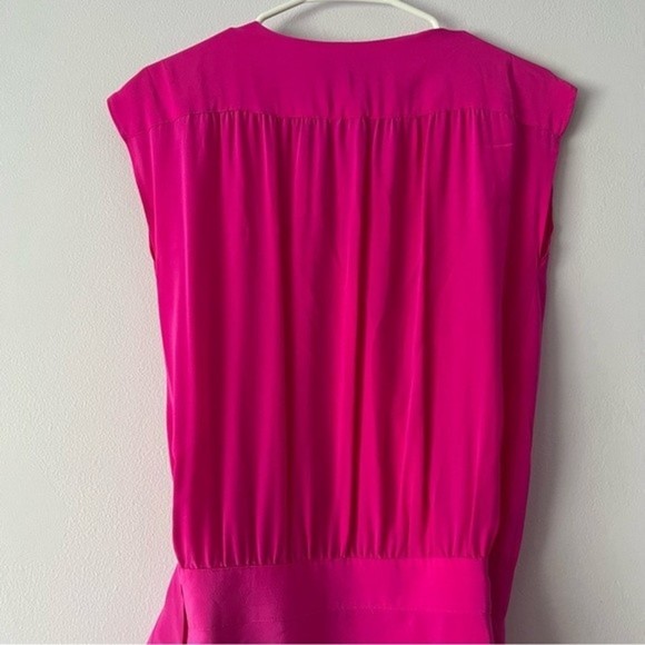 The Podolls Barbiecore Pink Silk Wrap Dress XS - Picture 8 of 11